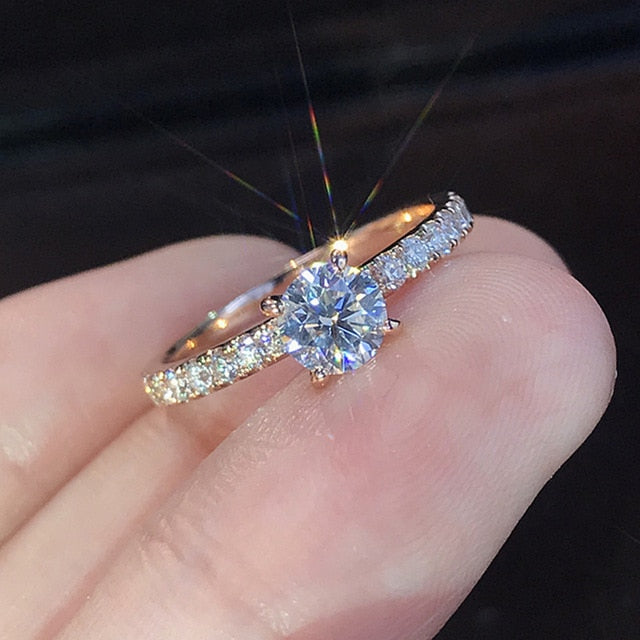 Trendy Crystal Engagement Rings - Shopeasywear