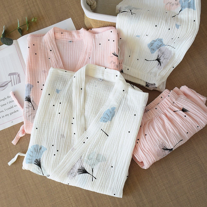 Spring and Summer Pure Cotton Pajamas