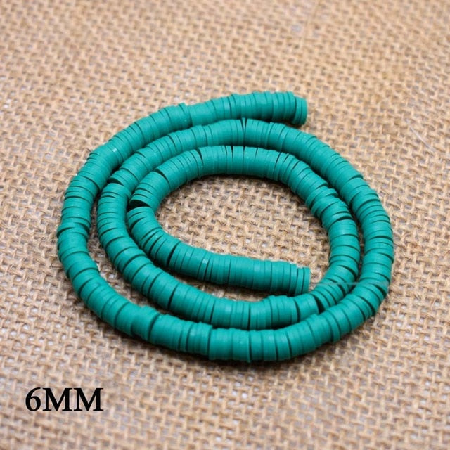 6mm Flat Round Polymer Clay Beads For Jewelry Making
