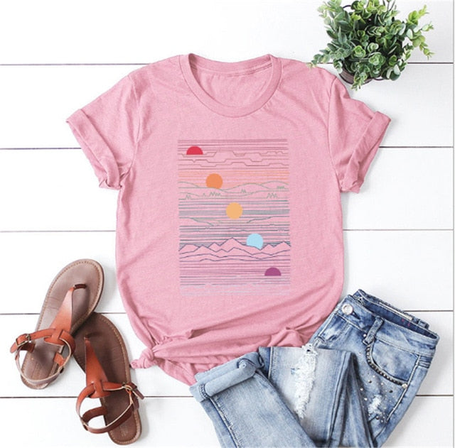 Short Sleeve O-Neck Women T shirt