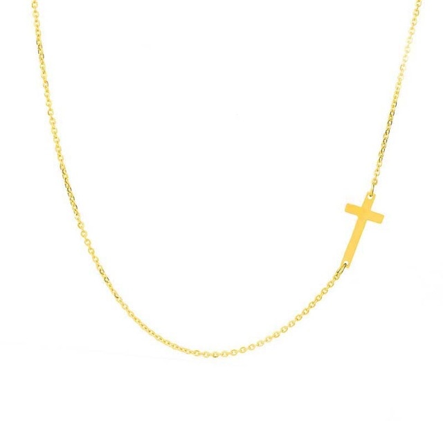 Simple Silver and Gold Color Cross Choker Necklace for Women Bohemian Stainless Steel Short Chain Necklace Summer Jewelry Collar - Shopeasywear