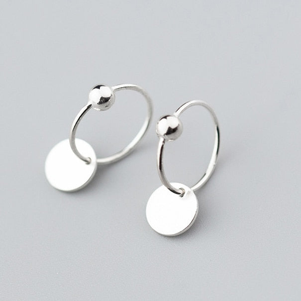 Round Bead Classic Hoop Earrings - Shopeasywear