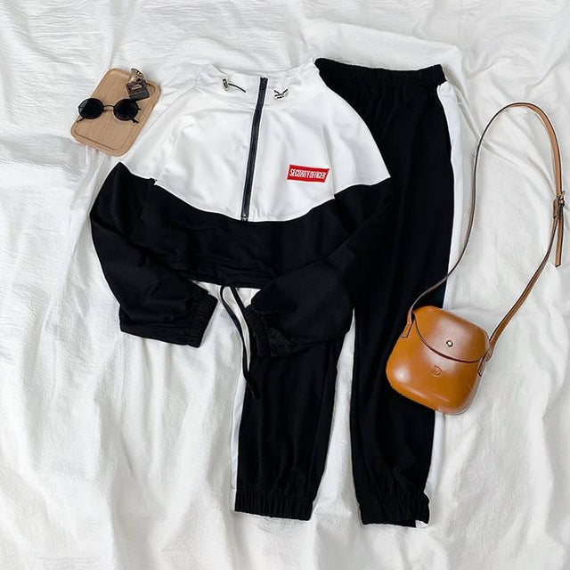 Fashion Casual Sports Harajuku Style Two-piece Suit Women Tops - Shopeasywear