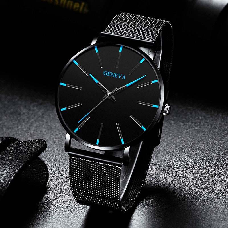Reloj Hombre 2020 Mens Minimalist Watches Ultra Thin Mesh Belt Watch Luxury Men's Watch Business Casual Quartz Wristwatch - Shopeasywear