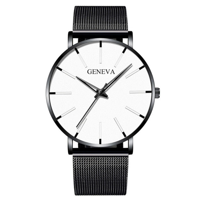 Reloj Hombre 2020 Mens Minimalist Watches Ultra Thin Mesh Belt Watch Luxury Men's Watch Business Casual Quartz Wristwatch - Shopeasywear