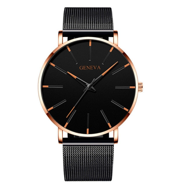 Reloj Hombre 2020 Mens Minimalist Watches Ultra Thin Mesh Belt Watch Luxury Men's Watch Business Casual Quartz Wristwatch - Shopeasywear