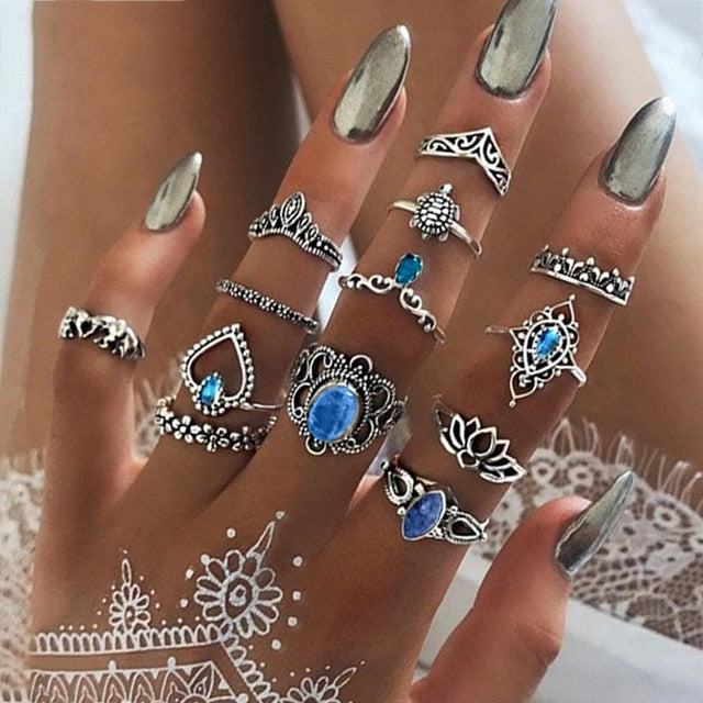 15 Pcs/set Ring Set For Women - Jeglow store