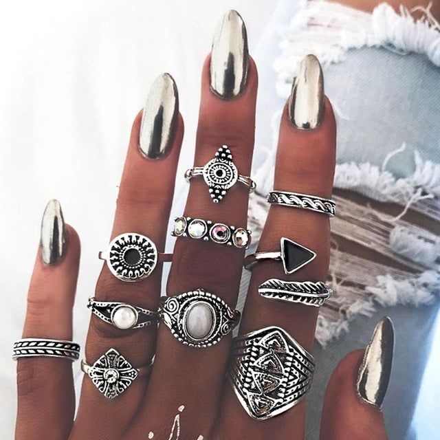 15 Pcs/set Ring Set For Women - Shopeasywear