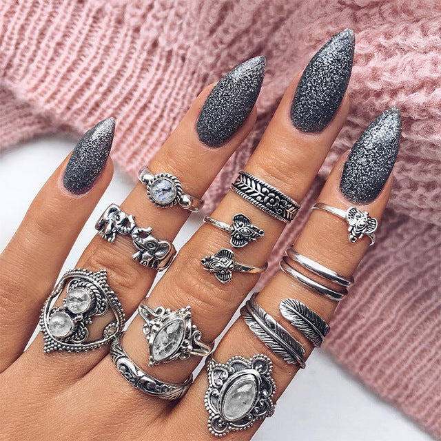 15 Pcs/set Ring Set For Women - Shopeasywear