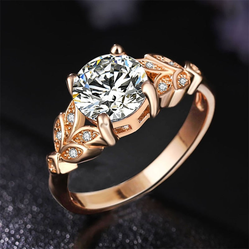 Women Leaf Engagement Rings - Shopeasywear