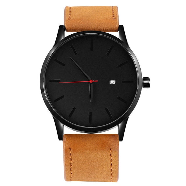 2019 Men Quartz Watch Relogio Masculino Military Sport Wristwatch Leather Strap Mens Reloj Complete Calendar Watches Homme Saati - Shopeasywear