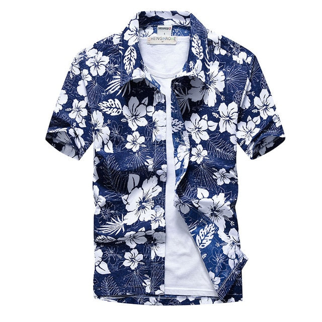 Palm Tree Printed Hawaiian Beach Shirt - Shopeasywear