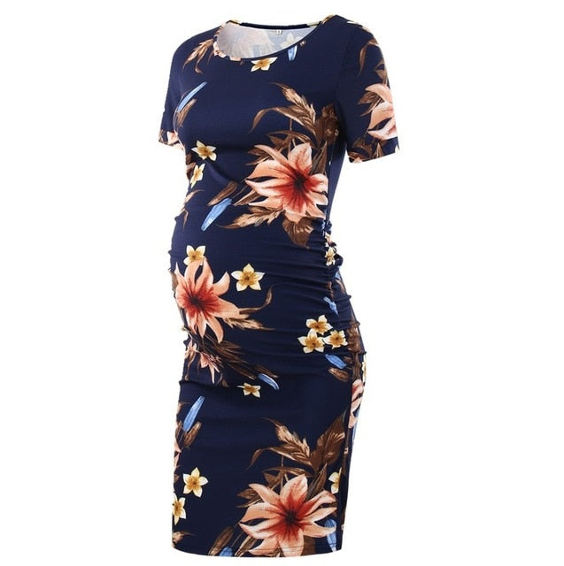 3pcs Women's Side Ruched Maternity Clothes