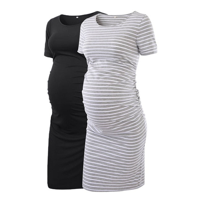 3pcs Women's Side Ruched Maternity Clothes