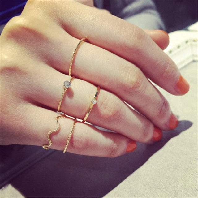 Geometric Joint Ring Set for Women - Shopeasywear