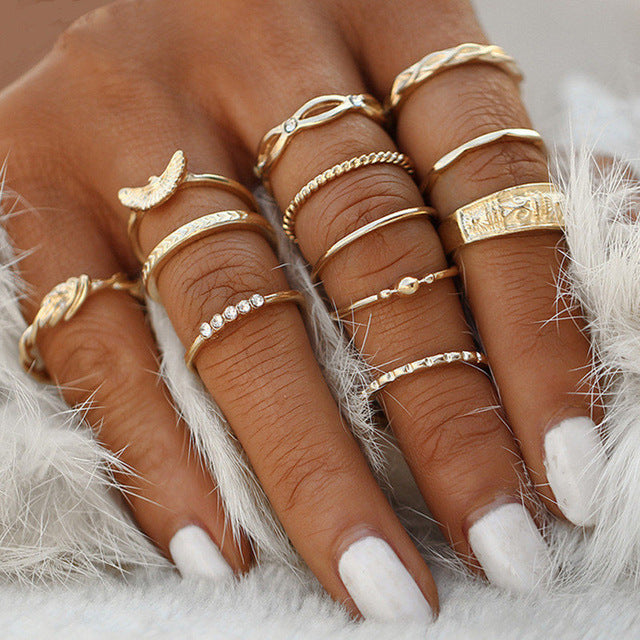 Geometric Joint Ring Set for Women - Shopeasywear