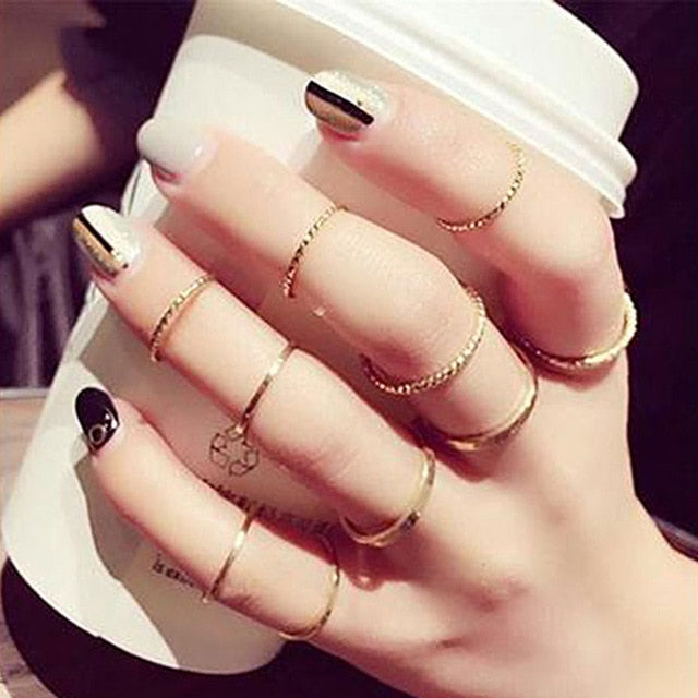 Geometric Joint Ring Set for Women - Shopeasywear