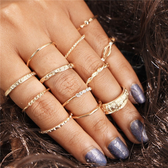 Geometric Joint Ring Set for Women - Shopeasywear