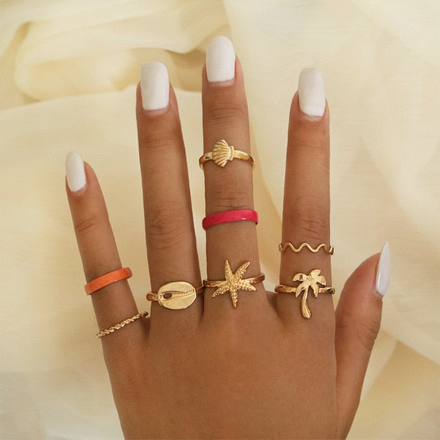 Geometric Joint Ring Set for Women - Shopeasywear
