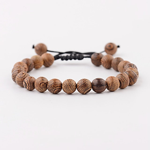 8mm New Natural Wood Beads Bracelets - Shopeasywear