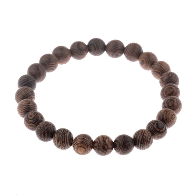 8mm New Natural Wood Beads Bracelets - Shopeasywear