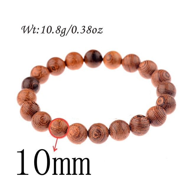 8mm New Natural Wood Beads Bracelets - Shopeasywear