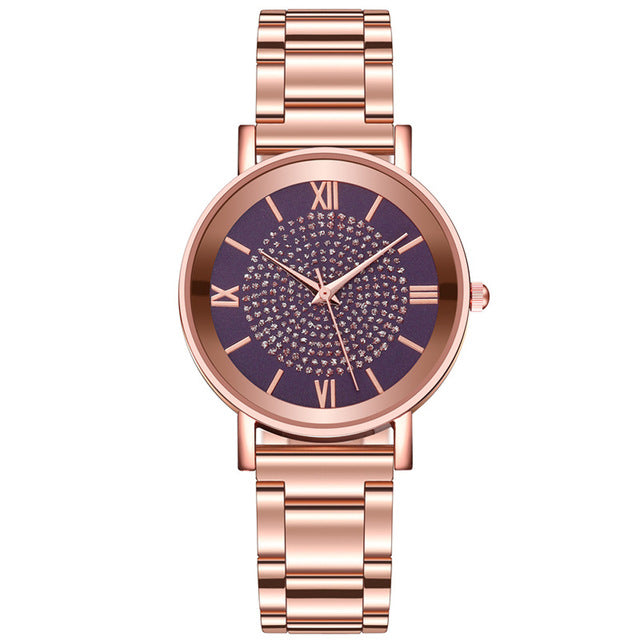 Women Watches 2020 Luxury Diamond Rose Gold Ladies Wrist Watches Magnetic Women Bracelet Watch For Female Clock Relogio Feminino - Shopeasywear