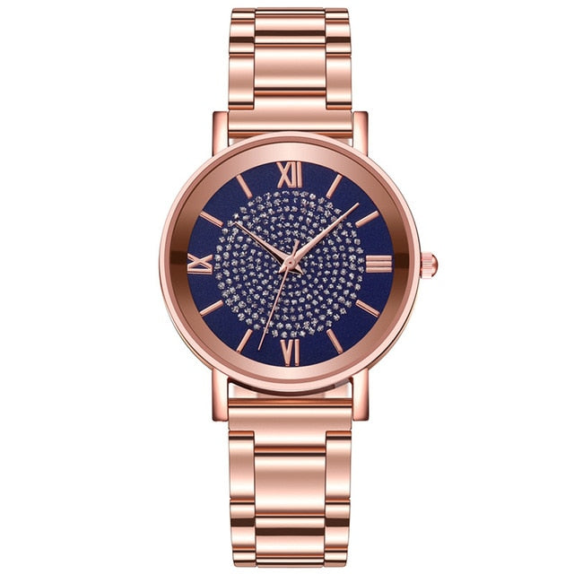 Women Watches 2020 Luxury Diamond Rose Gold Ladies Wrist Watches Magnetic Women Bracelet Watch For Female Clock Relogio Feminino - Shopeasywear