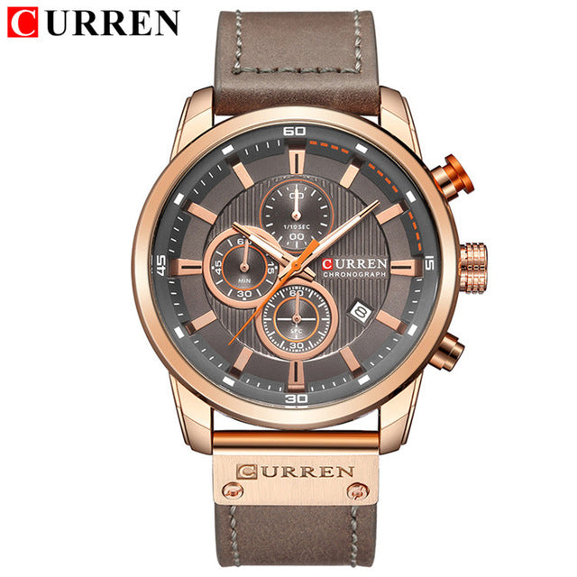 CURREN 8291 Luxury Brand Men Analog Digital Leather Sports Watches Men's Army Military Watch Man Quartz Clock Relogio Masculino - Shopeasywear