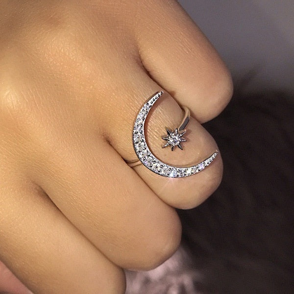 Crescent Moon Ring For Women - Shopeasywear