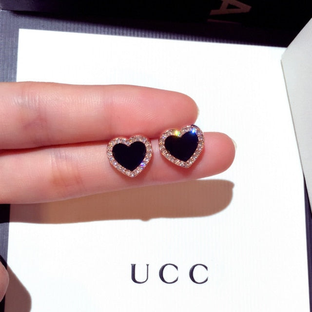 Cute Korean Earrings Heart - Shopeasywear