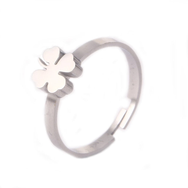 Clover Feather lightning Heart Rings For Women - Shopeasywear