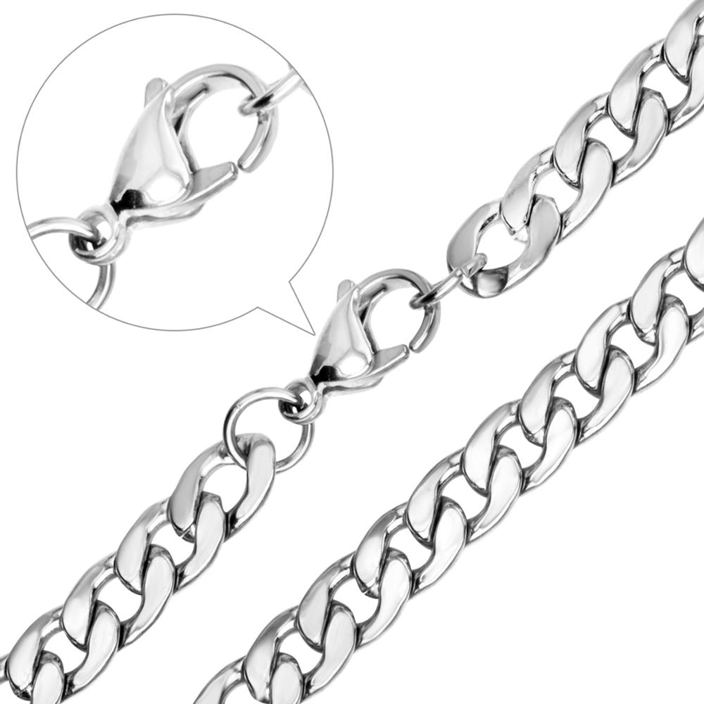 Silver-color Chain Necklace For Men - Shopeasywear