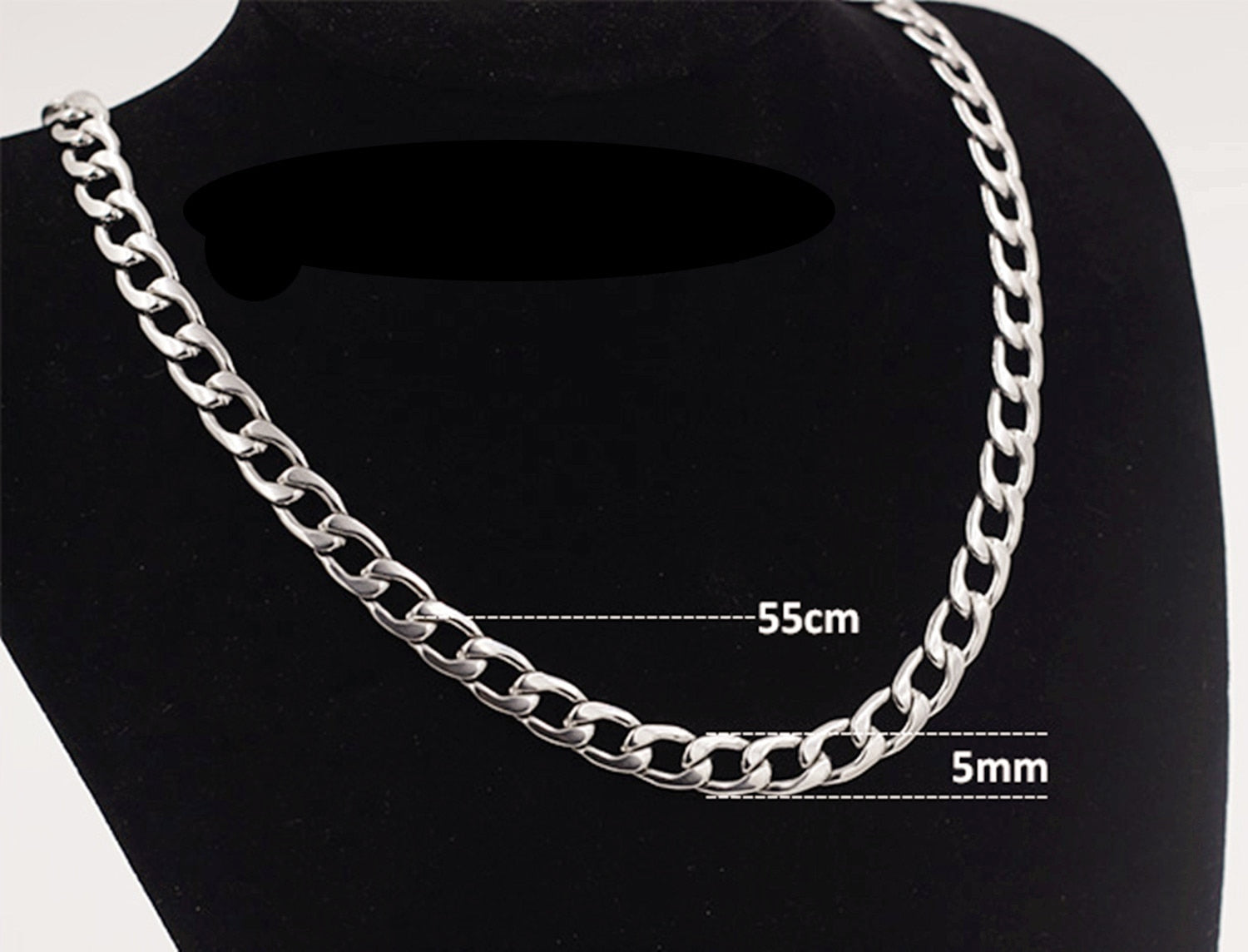 Silver-color Chain Necklace For Men - Shopeasywear