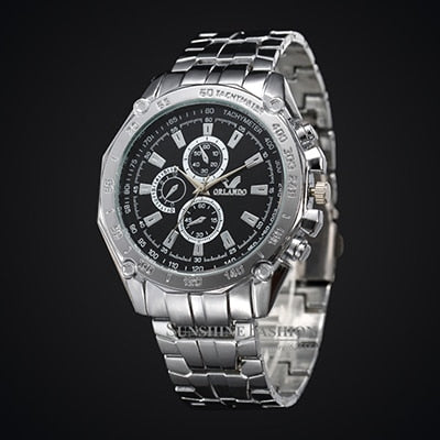Silver Stainless Steel Men's Watches - Shopeasywear