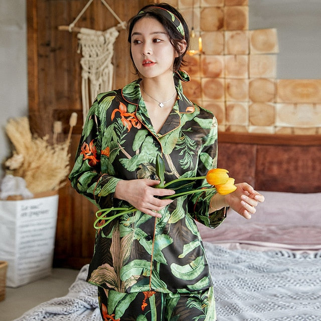 New Spring Fall Stitch Pajamas Set
