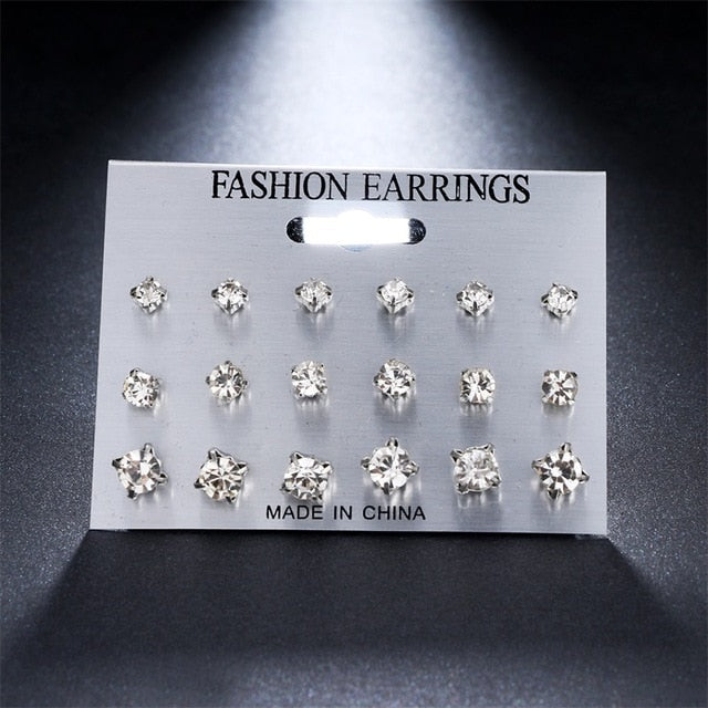 12 Pairs/Set Simulated Pearl Earrings For Women - Jeglow store