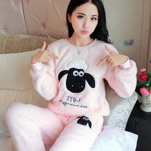 Autumn Winter Women Pajamas Sets