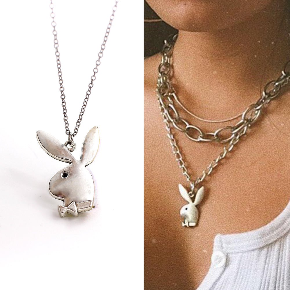 Cute play rabbit charm necklaces - Shopeasywear