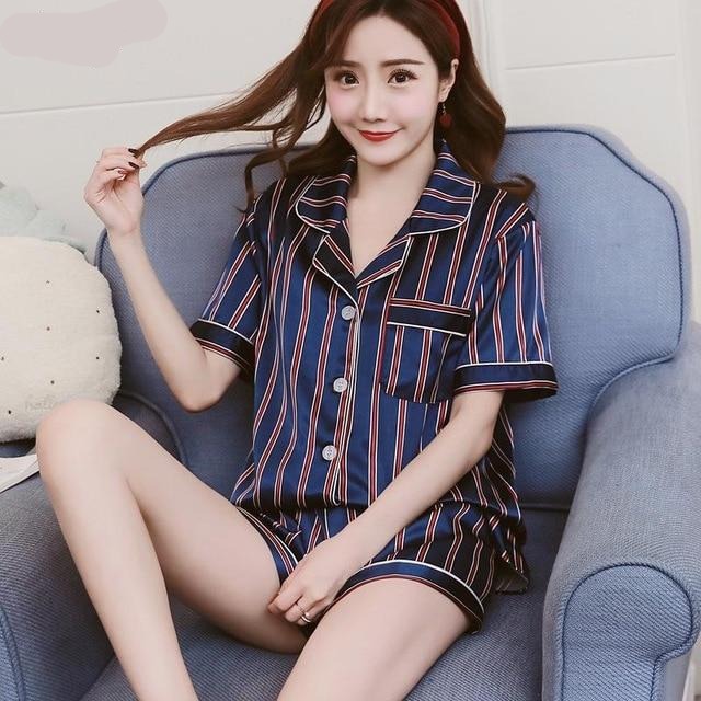 Floral Print Short Sleeve Top and Shorts Pajamas