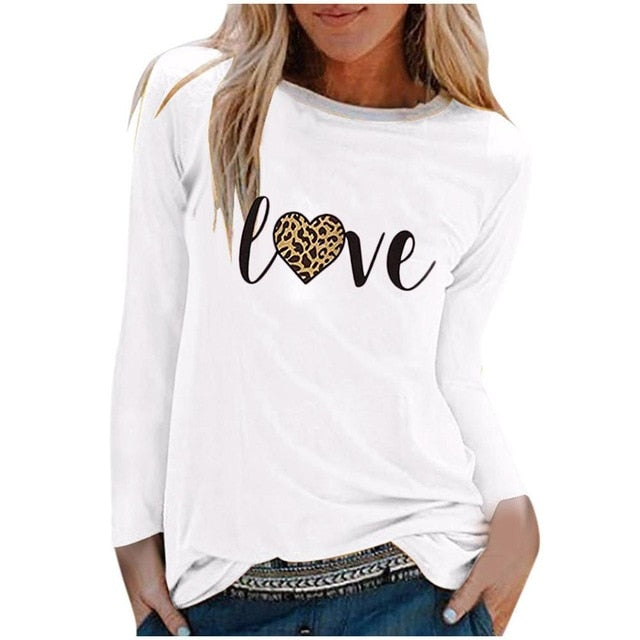 O-neck Long Sleeve Top Loose T-shirt