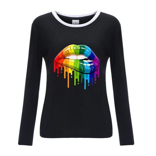 O-neck Long Sleeve Top Loose T-shirt