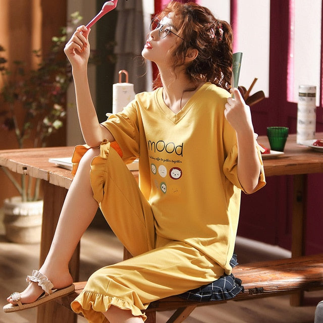 Plus Size M-5XL Women Pajamas Set - Jeglowstore