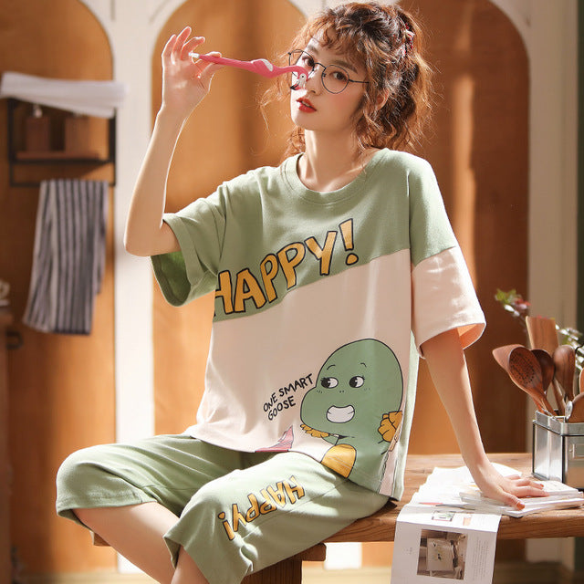 Plus Size M-5XL Women Pajamas Set - Jeglowstore