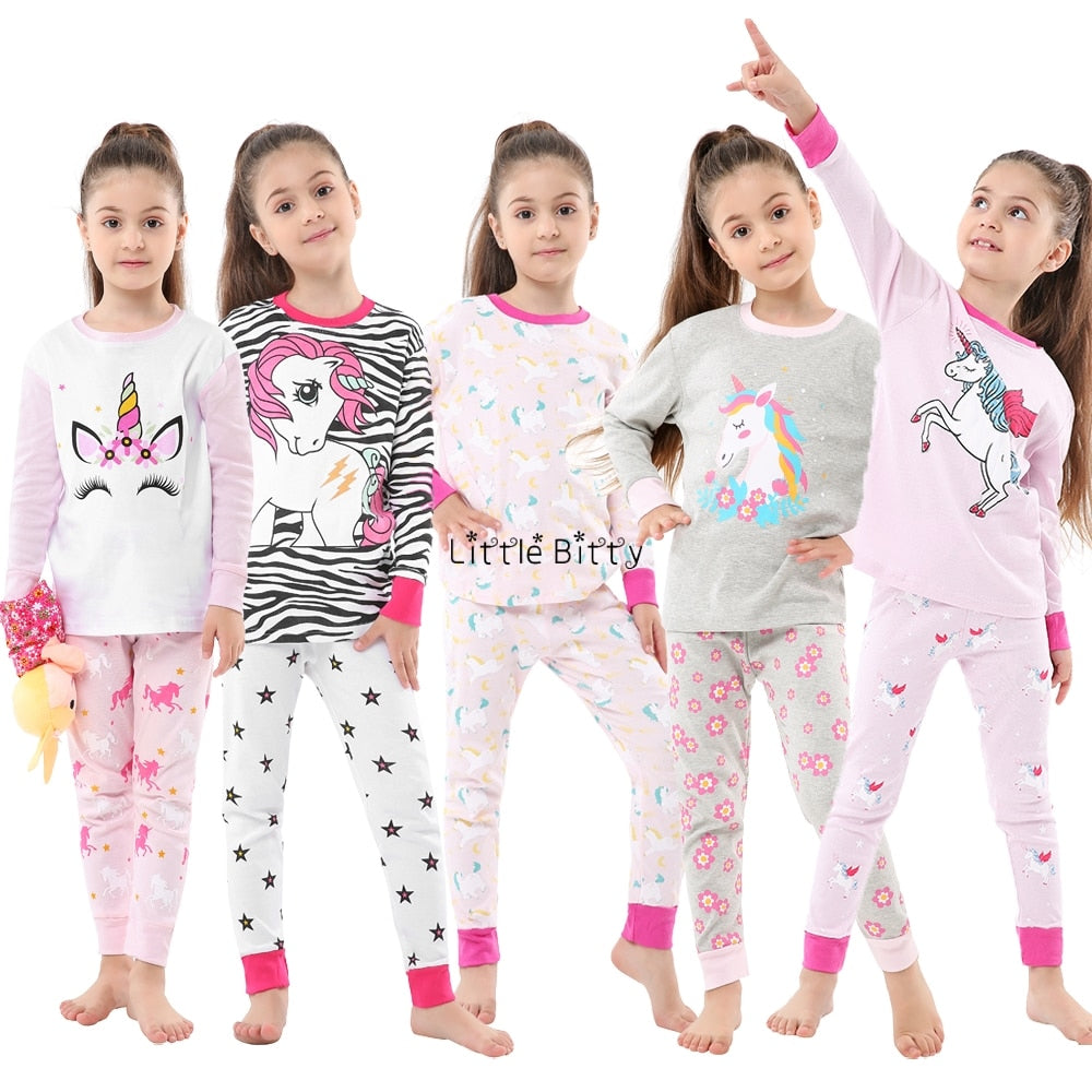 New Baby Girls Long Sleeve Cotton Pajamas