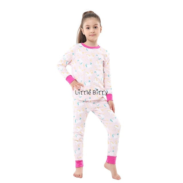 New Baby Girls Long Sleeve Cotton Pajamas