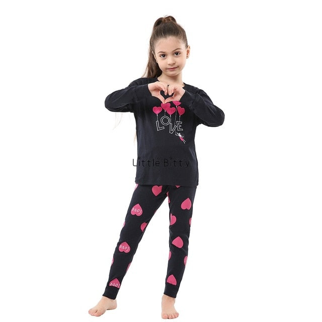 New Baby Girls Long Sleeve Cotton Pajamas