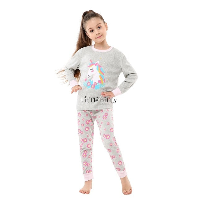 New Baby Girls Long Sleeve Cotton Pajamas