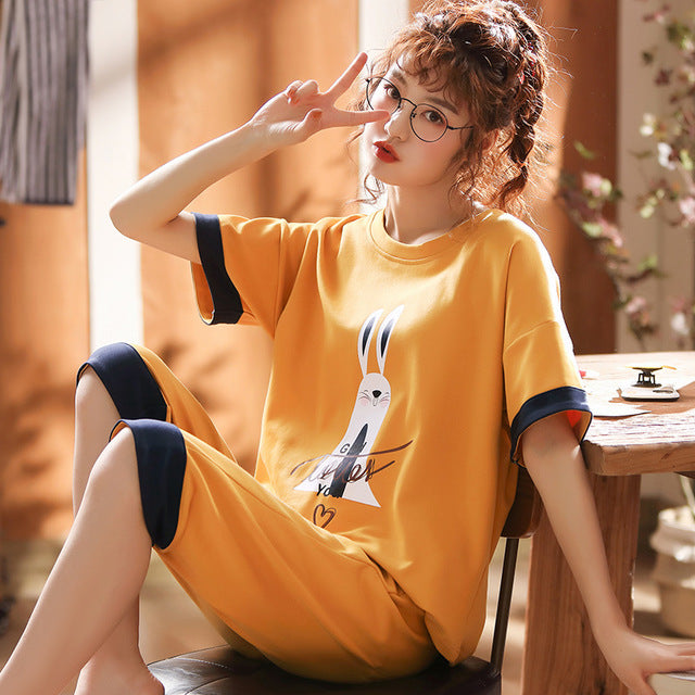 Summer Women's Pajama Set | Plus Size - Jeglowstore