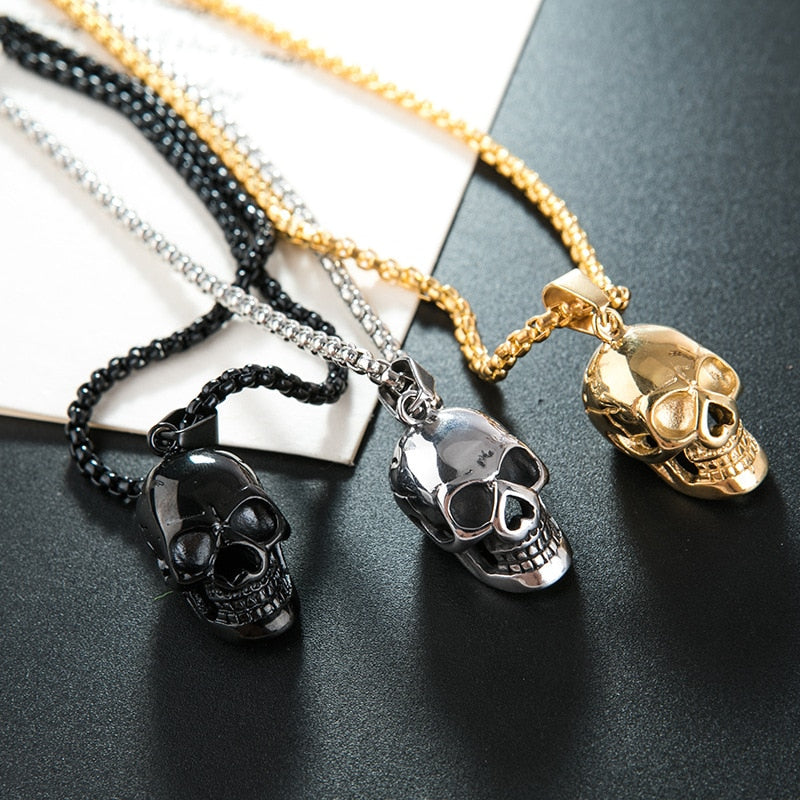 Fashion Punk Skull Men's Necklace